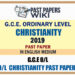 2019 O/L Christianity Past Paper | English Medium