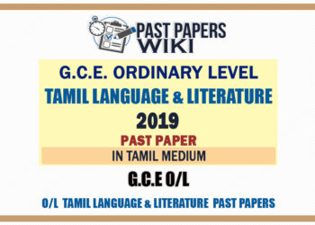2019 O/L Tamil Language And Literature Past Paper | Tamil Medium
