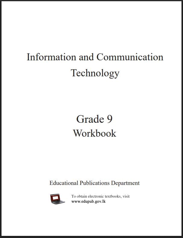 Grade 9 Information And Communication Technology Workbook PDF (English Medium)