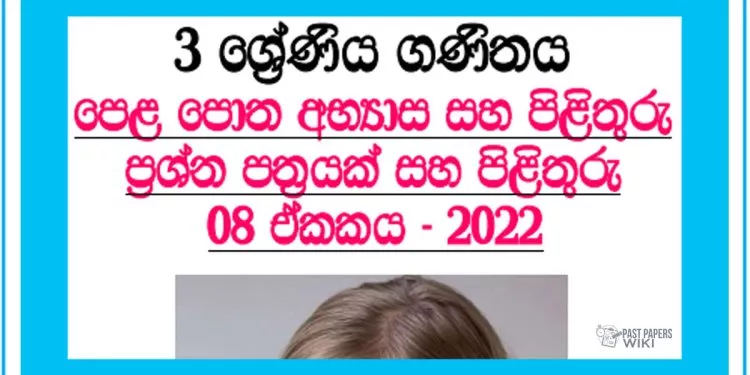 Gana Wasthu Grade 03 Mathematics Unit 08 | Questions and Answers