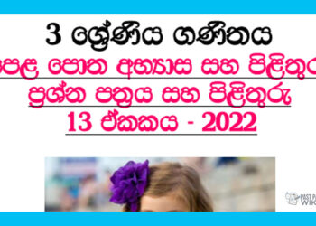 Sankaya (Part02) Grade 03 Mathematics Unit 13 | Questions and Answers