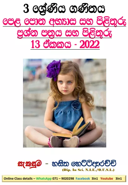 Sankaya (Part02) Grade 03 Mathematics Unit 13 | Questions and Answers
