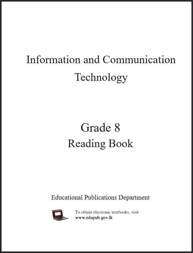 Grade 8 Information And Communication Technology Textbook PDF (English Medium)