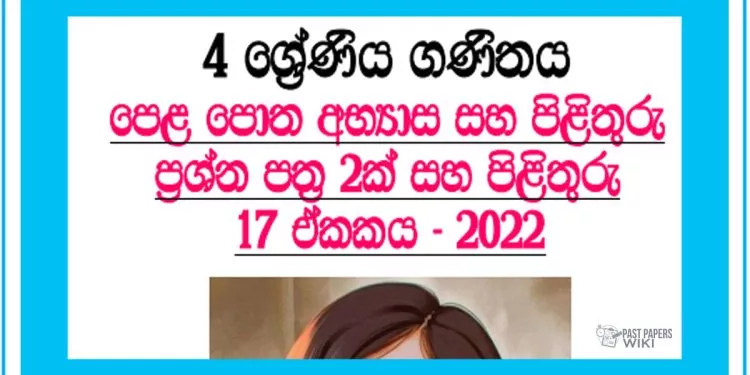 Kalaya (Part 01) Grade 04 Mathematics | Unit 17 Questions and Answers