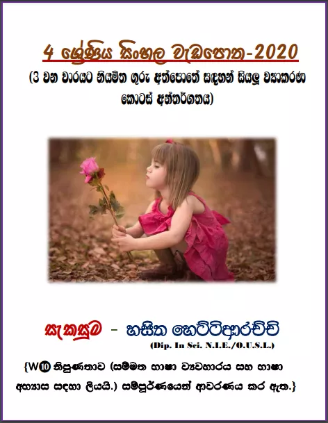 Grade 04 Sinhala | Grammar Workbook – 2020