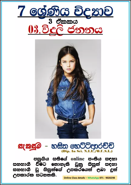 Grade 07 Science Unit 03 | Generation Of Electricity