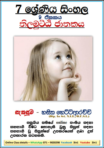 Grade 07 Sinhala Unit 09 | Thilamutti Jathakaya