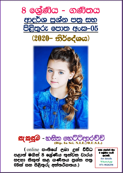 Grade 08 Mathematics | Model Papers (5)- 3rd Term