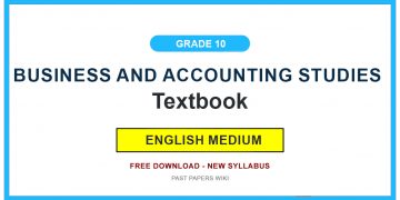 Grade 10 Business And Accounting Studies Textbook PDF (English Medium)