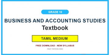 Grade 10 Business And Accounting Studies Textbook PDF (Tamil Medium)