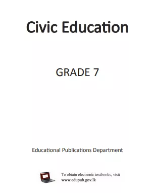 Grade 07 Civic Education textbook | English Medium – New Syllabus