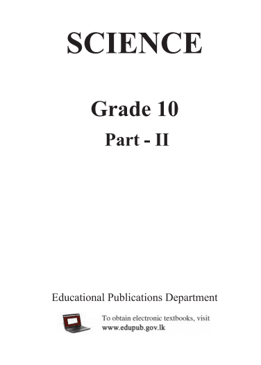 Grade 10 Science Part II textbook | English Medium – New Syllabus