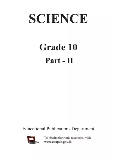 Grade 10 Science Part II textbook | English Medium – New Syllabus