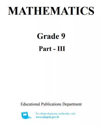 Grade 09 Mathematics Part III textbook | English Medium – New Syllabus