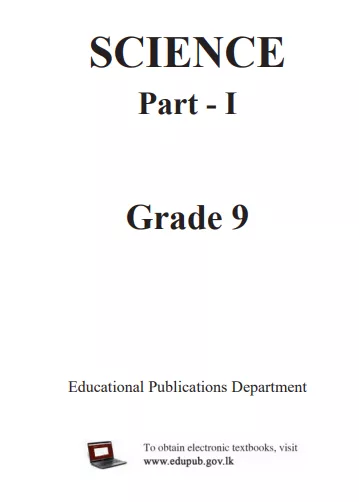 Grade 09 Science Part I textbook | English Medium – New Syllabus