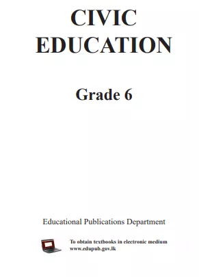 Grade 06 Civic Education textbook | English Medium – New Syllabus