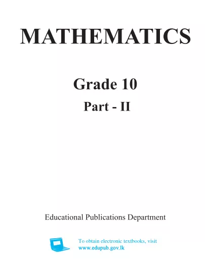 Grade 10 Mathematics Part II textbook | English Medium – New Syllabus