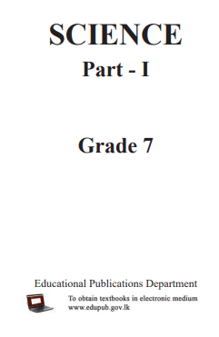 Grade 07 Science Part I textbook | English Medium – New Syllabus