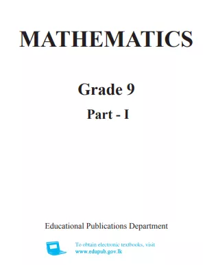 Grade 09 Mathematics Part I textbook | English Medium – New Syllabus