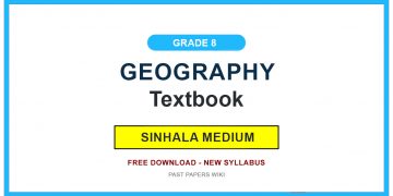 Grade 8 Geography Textbook PDF (Sinhala Medium)