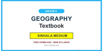 Grade 9 Geography Textbook PDF (Sinhala Medium)