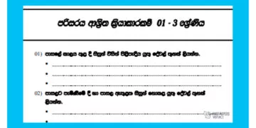 Grade 03 Environment – Unit 01 | Environmental activities
