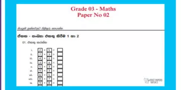 Grade 03 Mathematics | Paper No 02