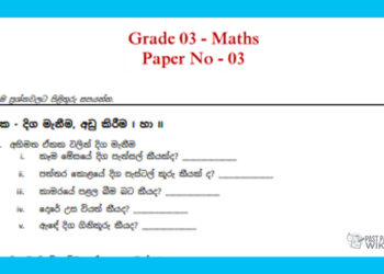 Grade 03 Mathematics | Paper No 03
