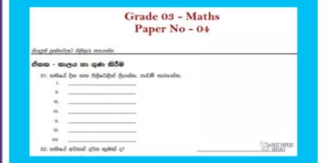Grade 03 Mathematics | Paper No 04