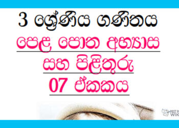 Grade 03 Mathematics Unit 07 Questions and Answers