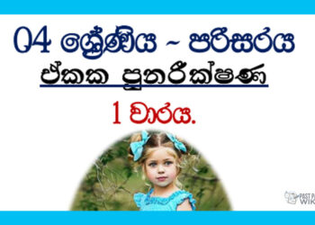 Grade 04 Environment | Revision Book 1st Term