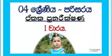 Grade 04 Environment | Revision Book 1st Term