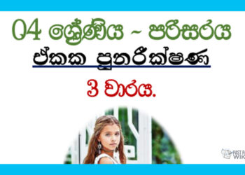 Grade 04 Environment | Revision Book 3rd Term