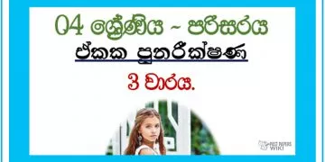 Grade 04 Environment | Revision Book 3rd Term