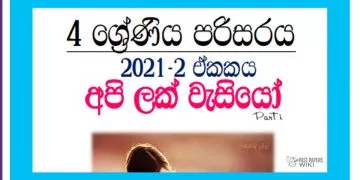 Grade 04 Environment | Unit 02- Api Lak Wasiyo (01)