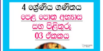 Grade 04 Mathematics | Unit 03 Questions and Answers