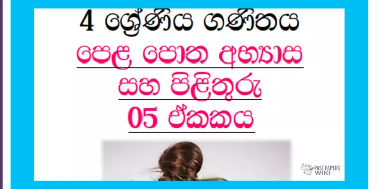 Grade 04 Mathematics | Unit 05 Questions and Answers