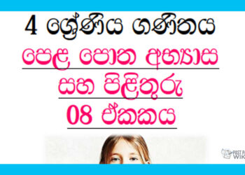 Grade 04 Mathematics | Unit 08 Questions and Answers