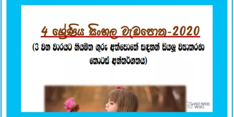 Grade 04 Sinhala | Grammar Workbook – 2020