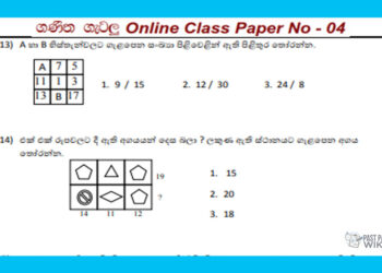 Grade 05 Mathematics | Questions Paper No 04