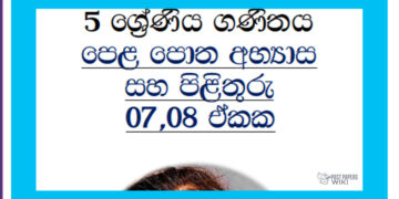 Grade 05 Mathematics | Unit 07,08 Questions & Answers