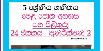 Grade 05 Mathematics | Unit 24 Questions and Answers 02