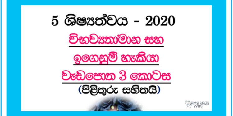 Grade 05 | Potential Workbook (3) 2020