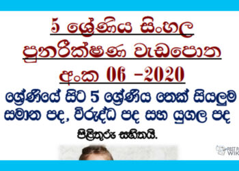 Grade 05 Sinhala | Revision Book (06)
