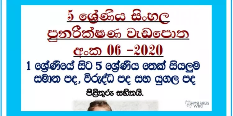 Grade 05 Sinhala | Revision Book (06)