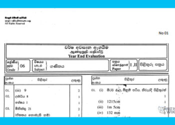 Grade 06 Mathematics | 3rd Term Test (1) answers