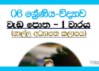 Grade 06 Science | Workbook 1st Term – Galle Education Zone