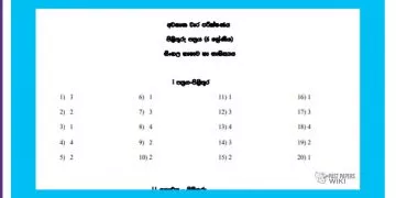 Grade 06 Sinhala | 3rd Term Test (1) answers