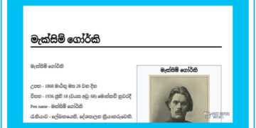 Grade 06 Sinhala Unit 17 | Maxim Gorky tutorial