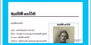 Grade 06 Sinhala Unit 17 | Maxim Gorky tutorial